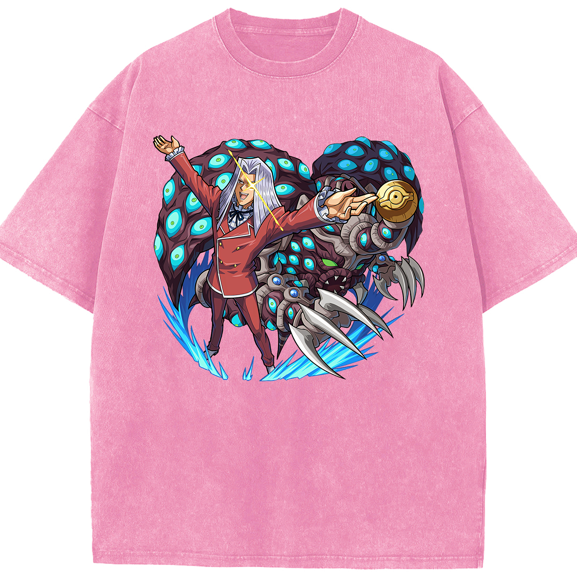 （画像用） 遊☆戯☆王 Yu-Gi-Oh! 綿100% ヴィンテージ風 半袖Tシャツ（フロントプリント）
